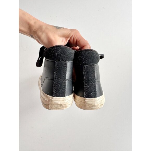 Kids' CONVERSE Chuck Taylor PC Black/Burnt Caramel Leather Boot Sneakers, Size 1 - Picture 8 of 16